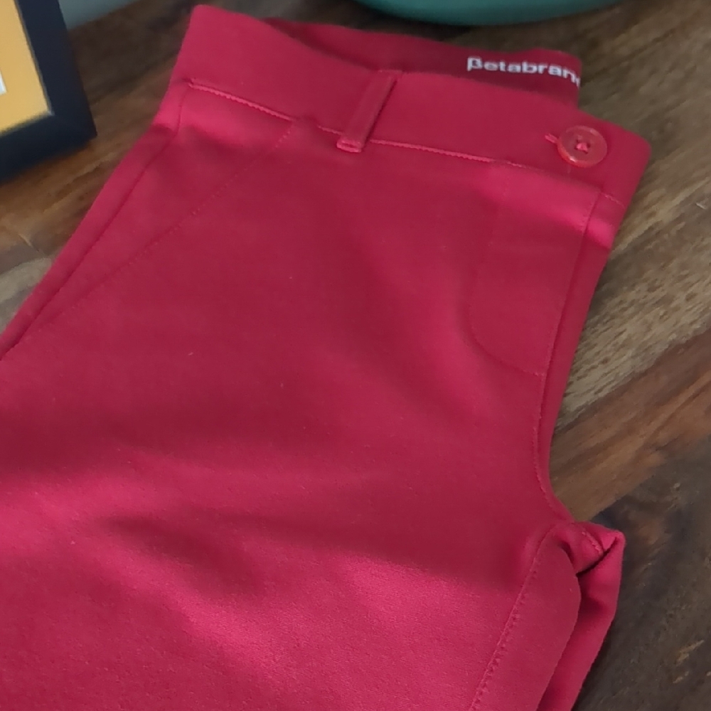 Betabrand Red Leggings Vibrant and Comfortable